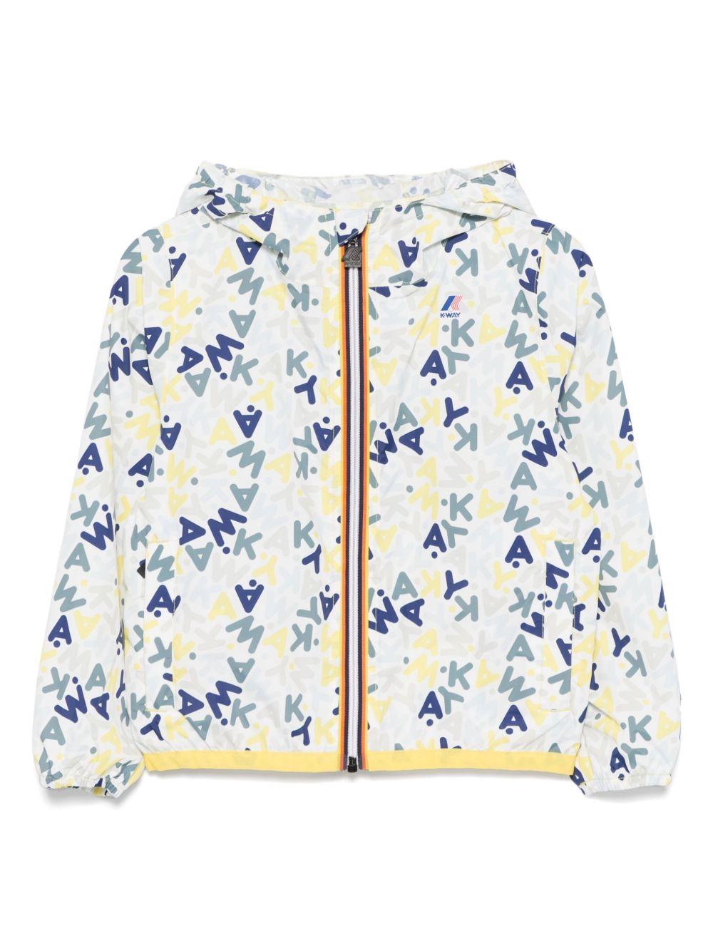 Giubbino Le Vrai per bambino K Way Kids bianco con cappuccio ampio K2148SW A01 K-WAY KIDS