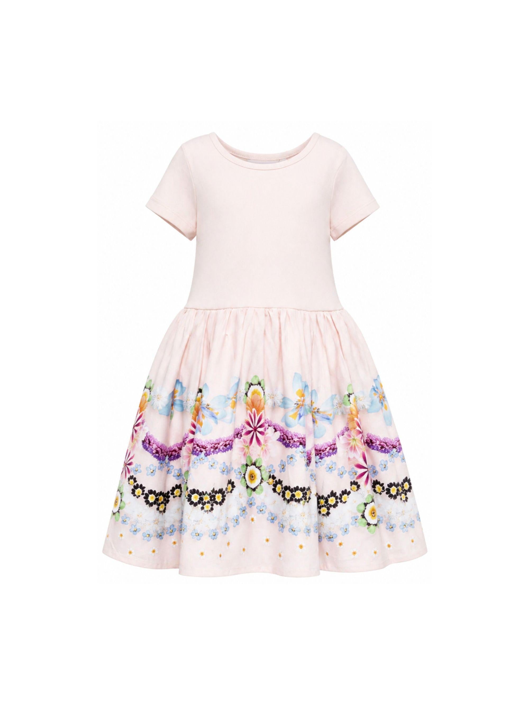 Abito per bambina Molo rosa con stampa floreale 2S26E102 5234 MOLO KIDS