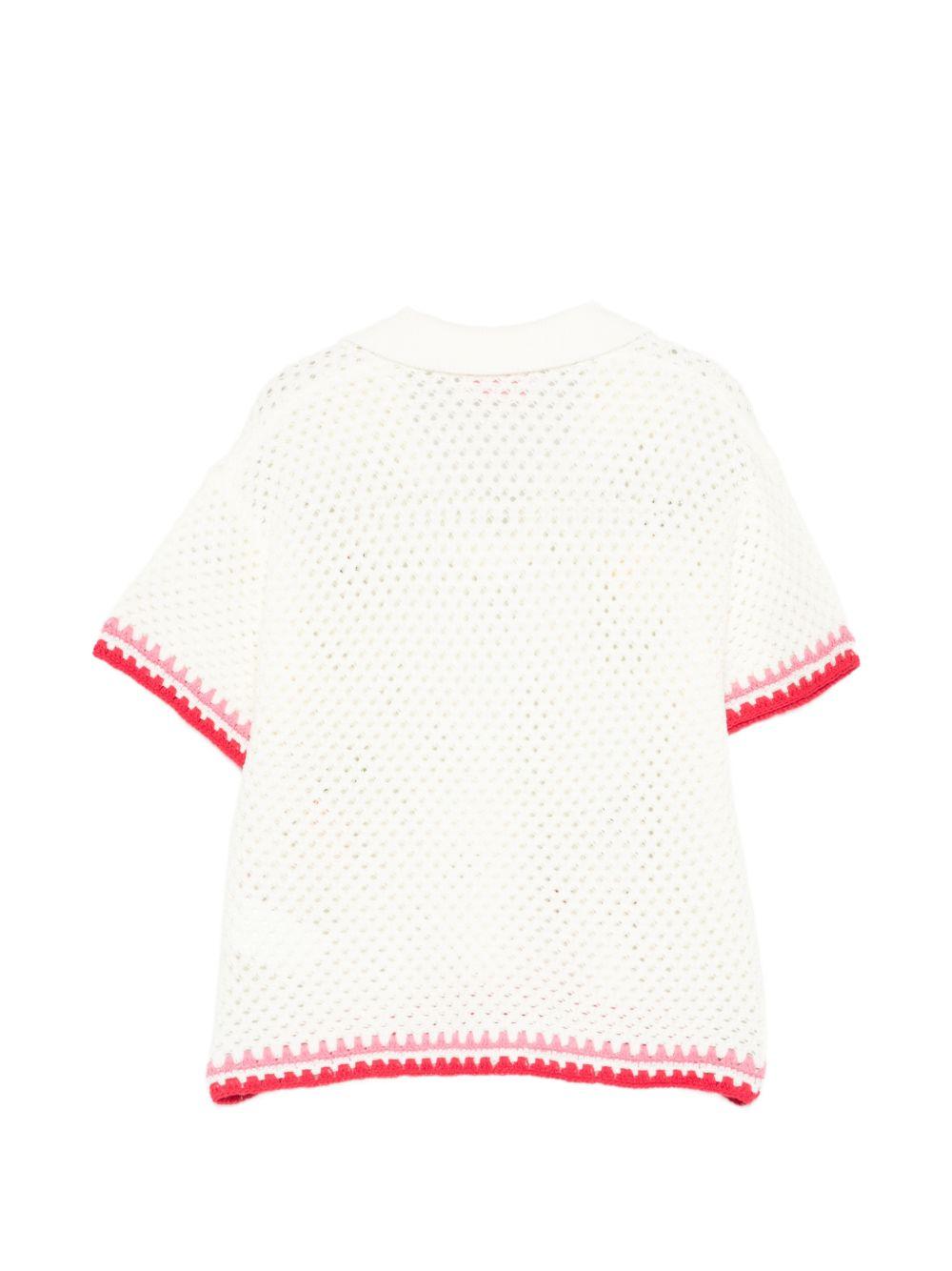 Maglia per bambina MC2 Saint Barth Kids bianco con motivo patch PIX0002 00264L MC2 ST. BARTH KIDS