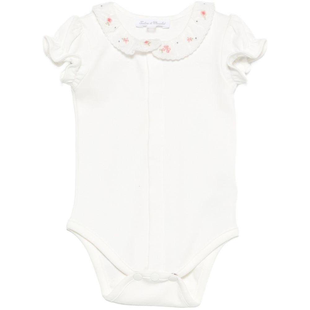 Tutina per neonata Tartine Et Chocolat bianca con colletto alla Peter Pan CC11010 13 TArtine & Chocolat KIDS