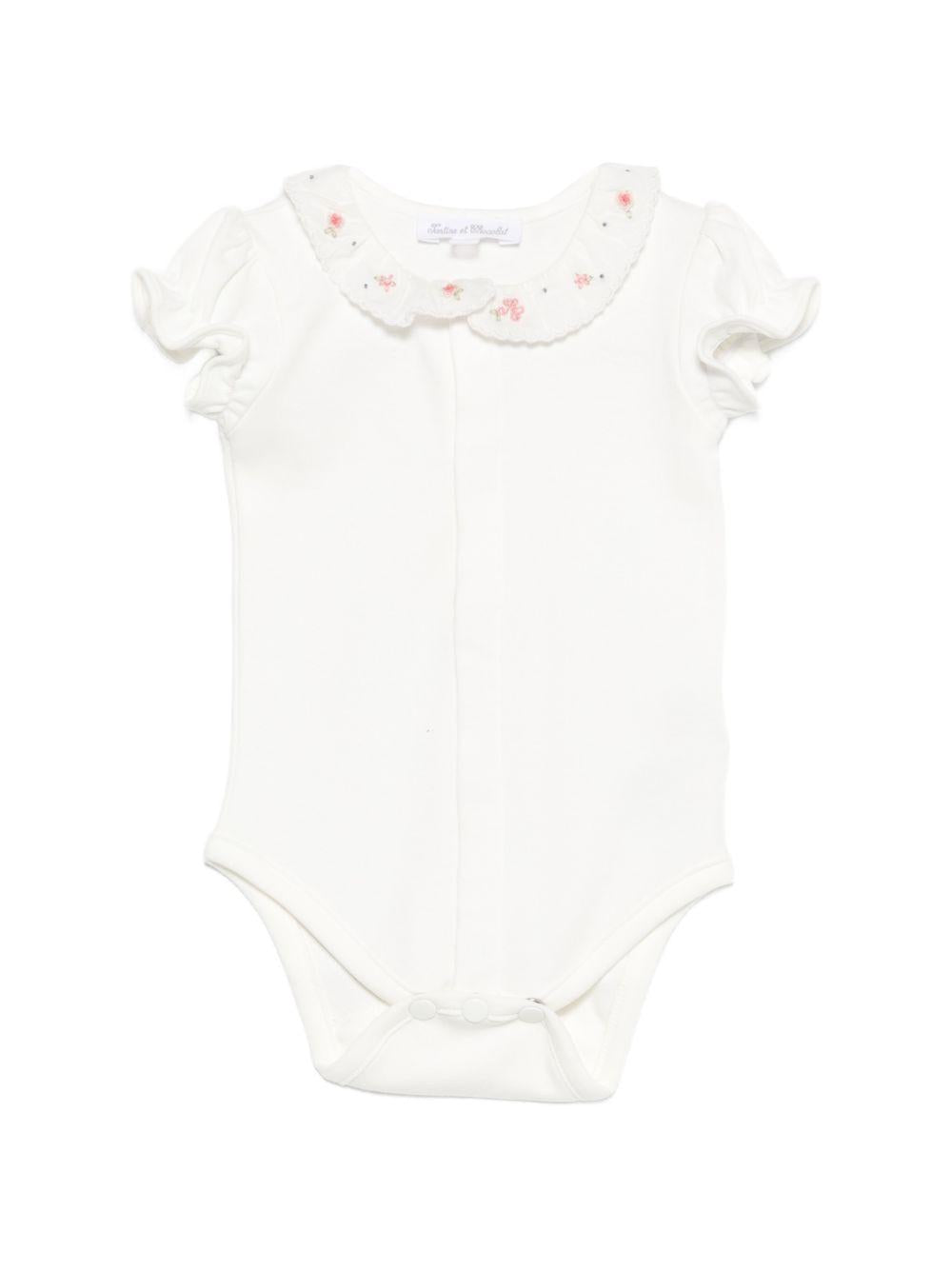 Tutina per neonata Tartine Et Chocolat bianca con colletto alla Peter Pan CC11010 13 TArtine & Chocolat KIDS