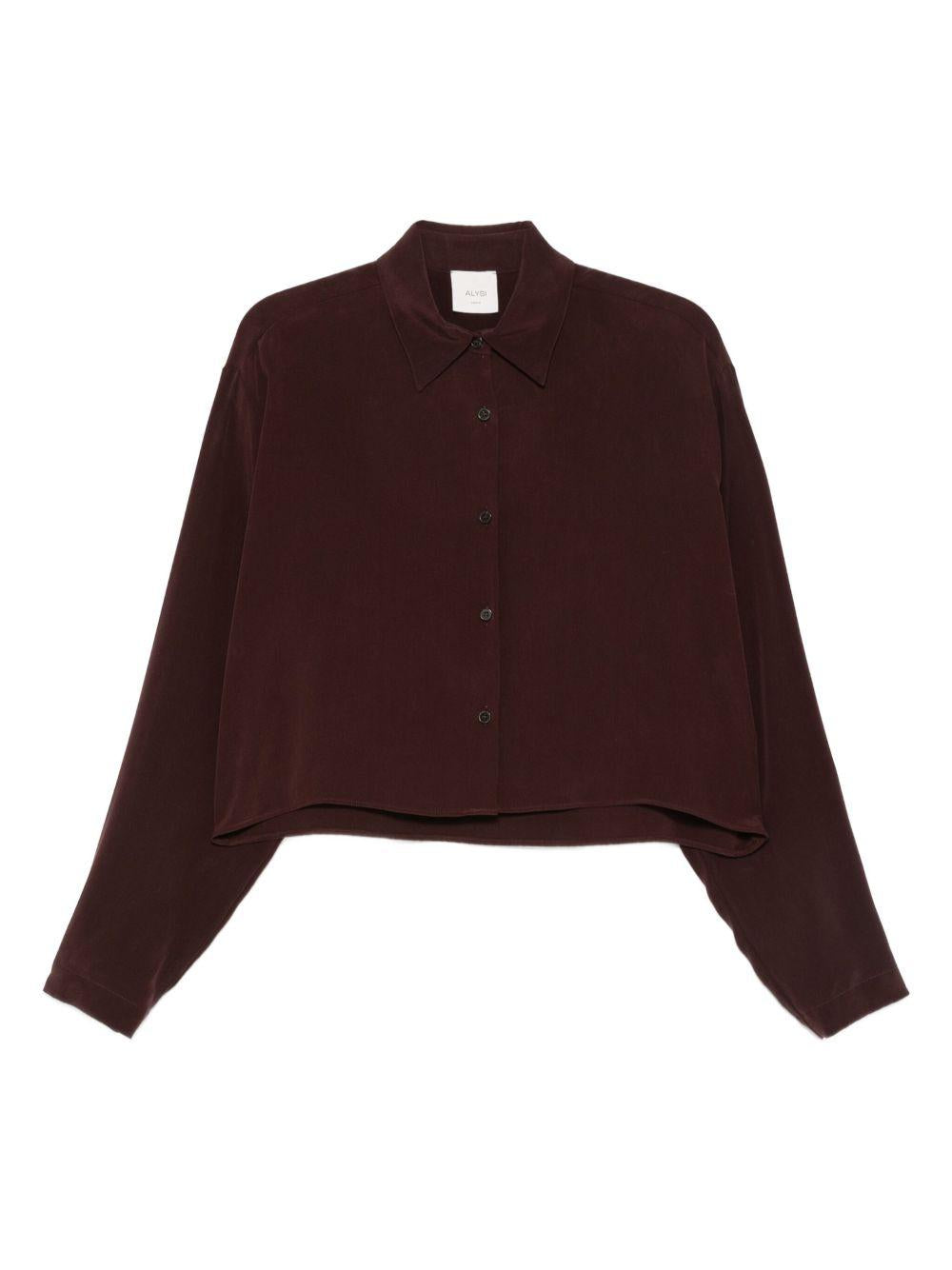 Camicia per donna Alysi rossa con chiusura a bottoni 165226 A5051 UV ALYSI
