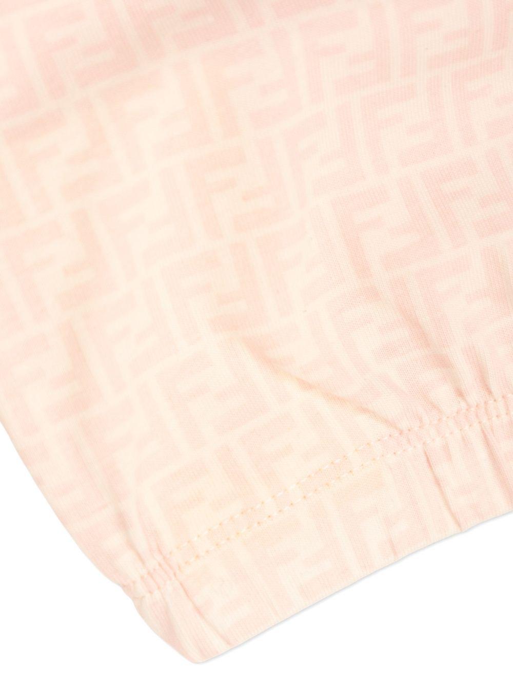 Set per neonati Fendi Kids rosa con motivo FF BUK140 ST8 F0C11 FENDI KIDS