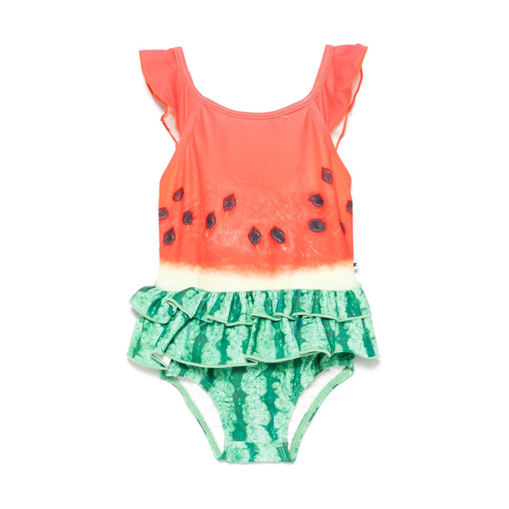 Costume intero per neonata Molo Nalani rosso con motivo anguria 8S25P605 3784 MOLO KIDS