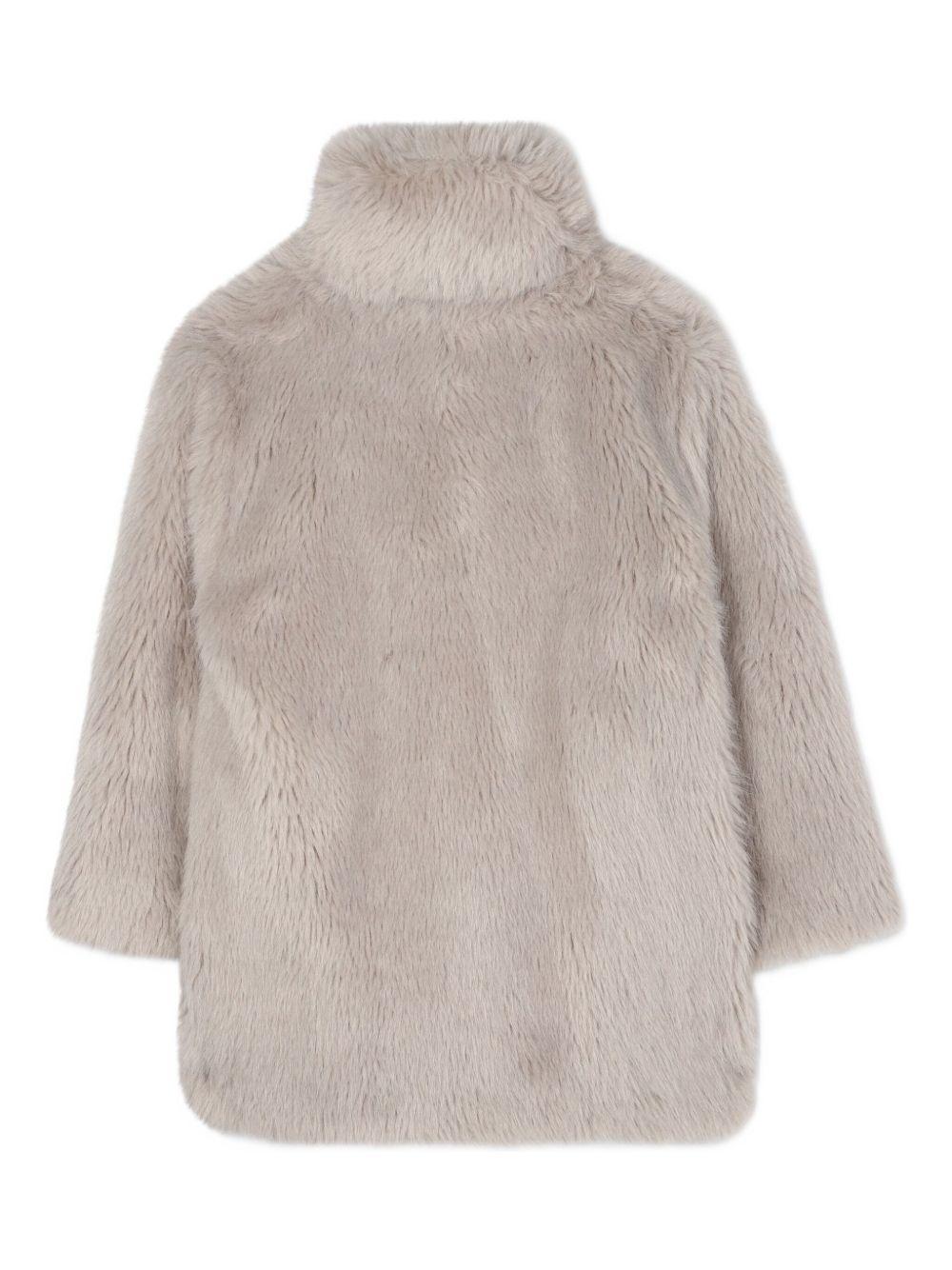 Cappotto per bambina Chloé Kids grigio con collo alto C20672 051 CHLOE' KIDS