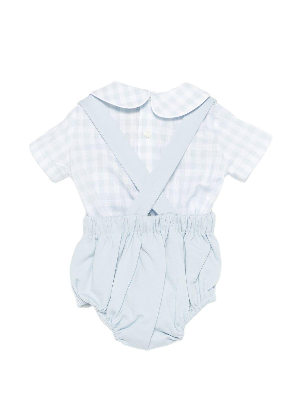 Set body e shorts per neonato La Stupenderia azzurro con motivo a quadretti 2TBCT53 M59Y51 LA STUPENDERIA KIDS