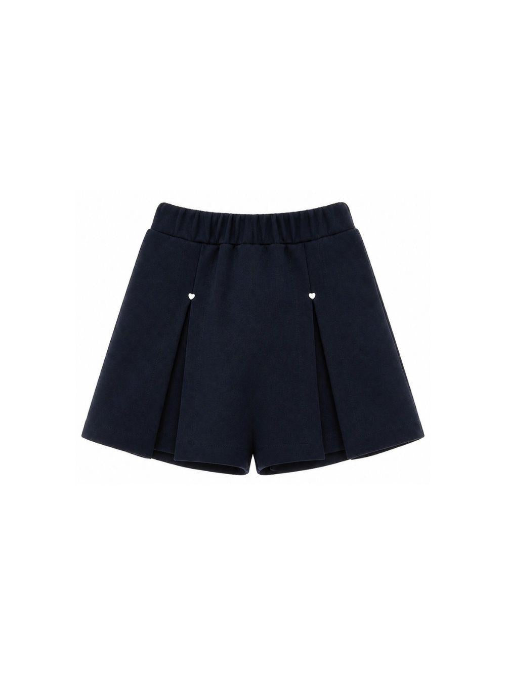 Shorts per bambina Monnalisa Kids blu con trama jersey 18HORT 8225 056S MONNALISA KIDS