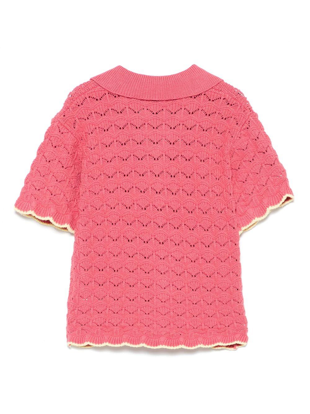 Camicia per bambina Scotch & Soda Kids rosa in maglia 179383 620 SCOTCH&SODA