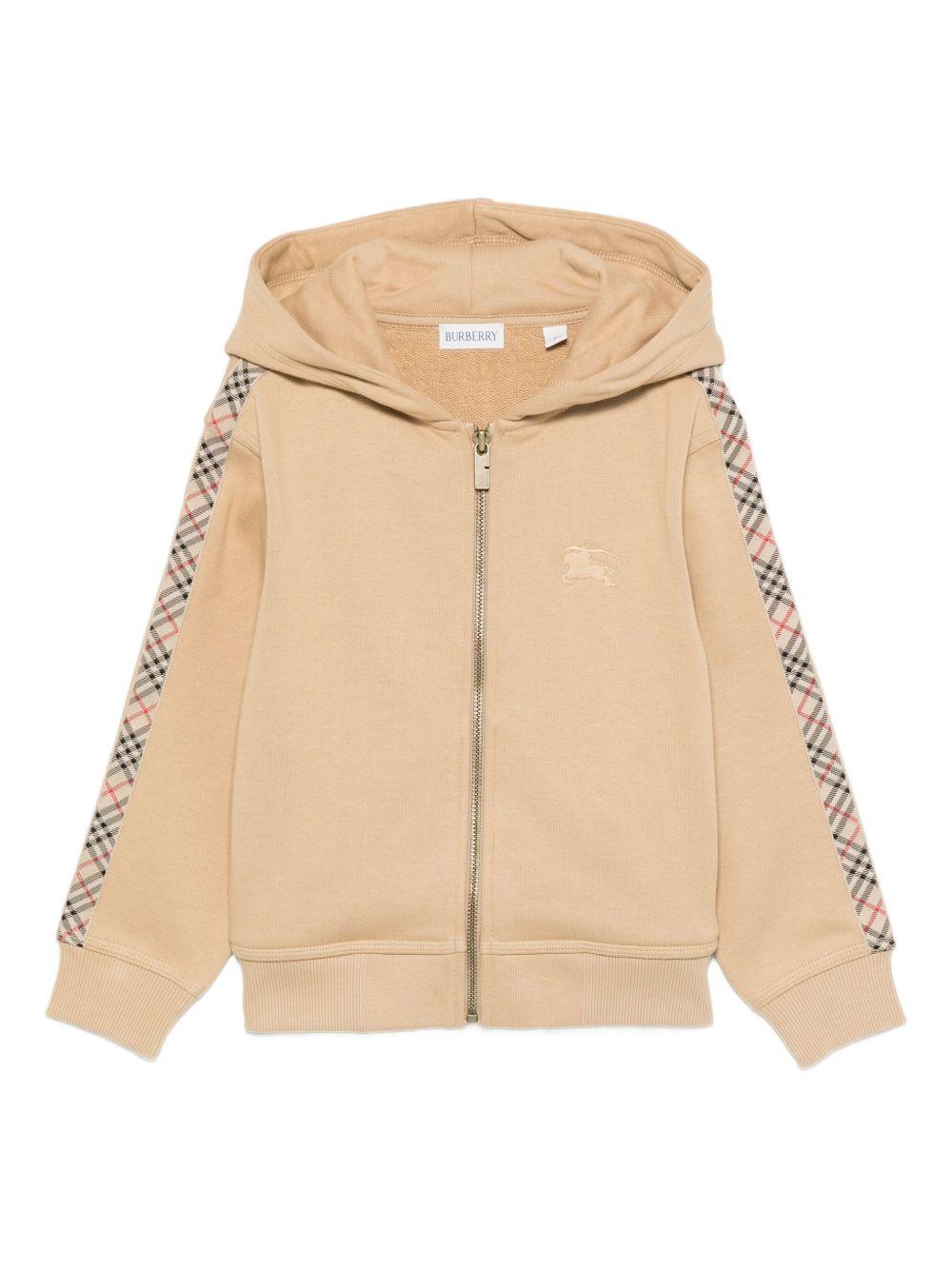 Felpa per bambini Burberry Kids beige con scollo con cappuccio 8108063 B9719 BURBERRY KIDS