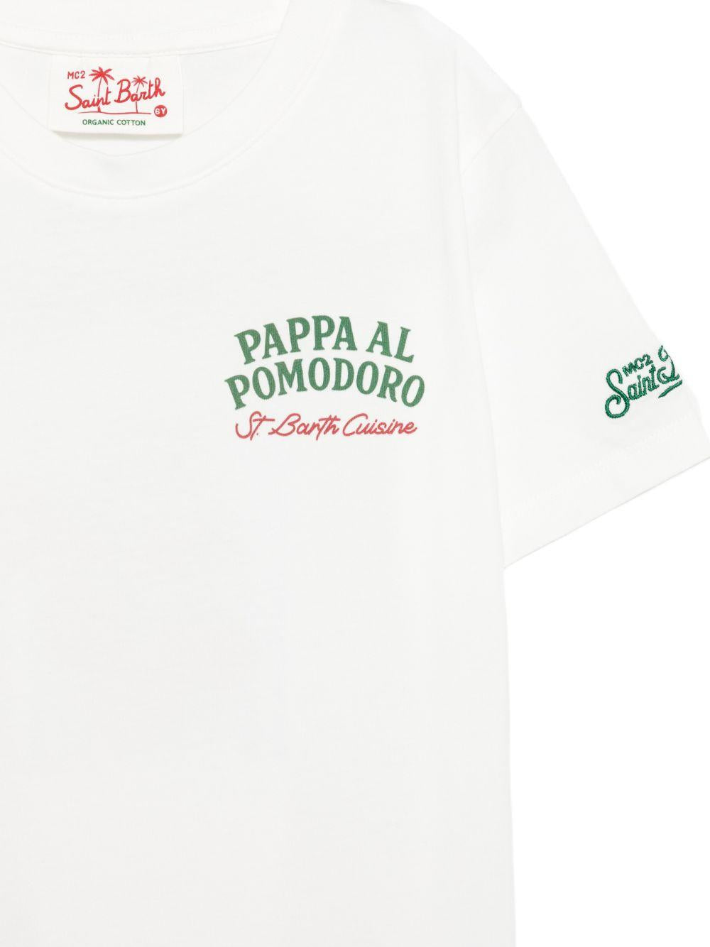 T-shirt per bambino MC2 Saint Barth Kids bianca a maniche corte PRL0001 02011L MC2 ST. BARTH KIDS