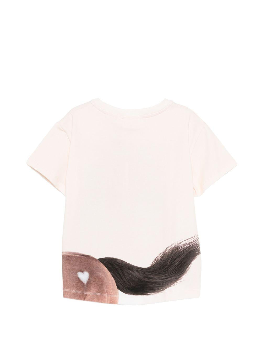 T-shirt Rie per bambina Molo beige con stampa grafica 2S26A216 5672 MOLO