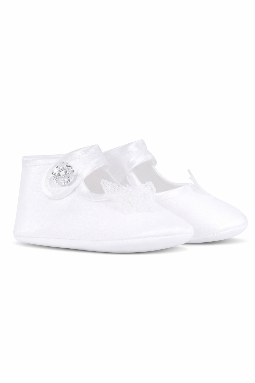 Scarpe per neonata Monnalisa bianche con chiusura a bottoni 73G007 7121 0001 MONNALISA KIDS