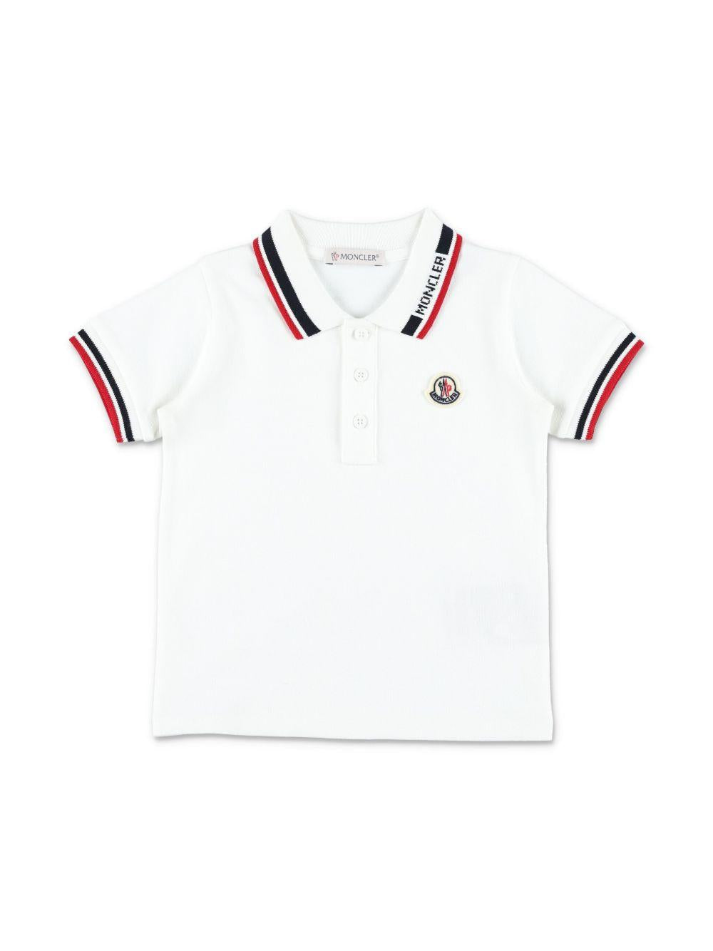 Set t-shirt e shorts per neonato Moncler Enfant multicolore con logo sul davanti L19518M000158496F F07 MONCLER KIDS