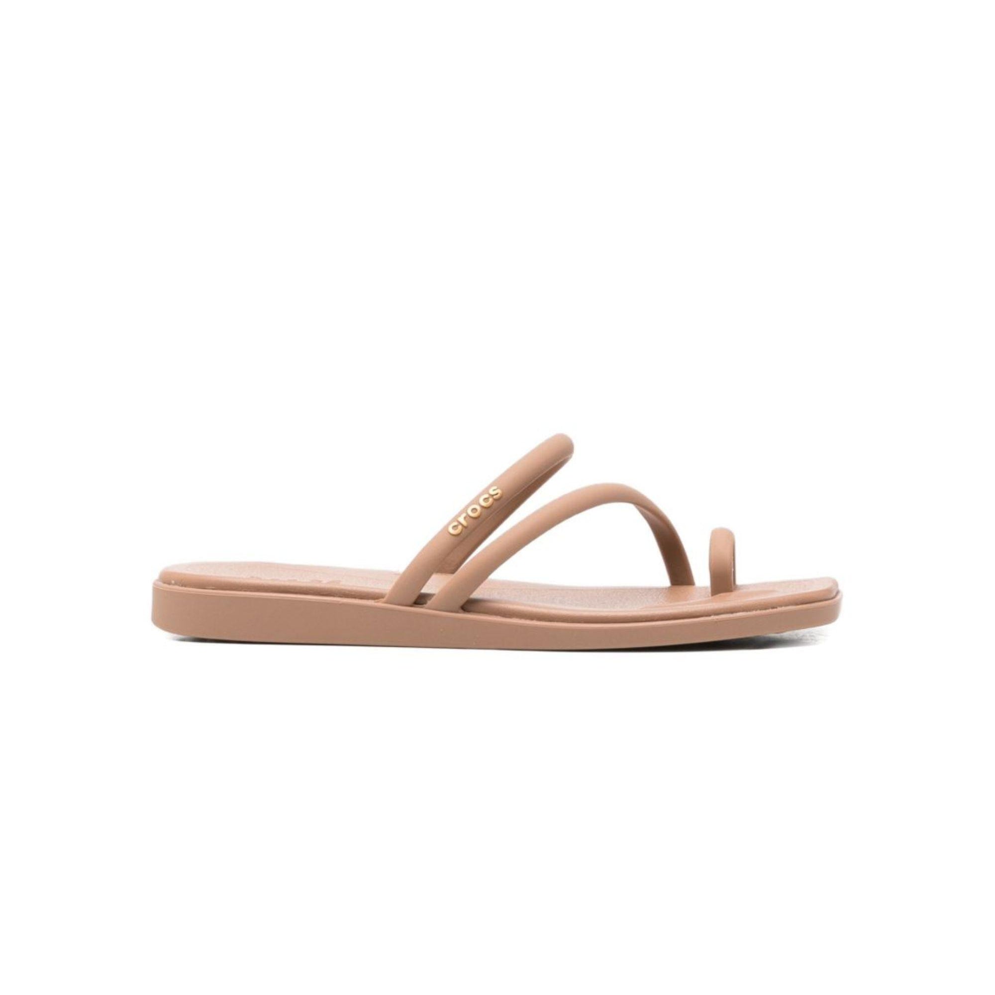 Sandali Miami per donna Crocs beige con logo dorato 209862 MICH CROCS KIDS