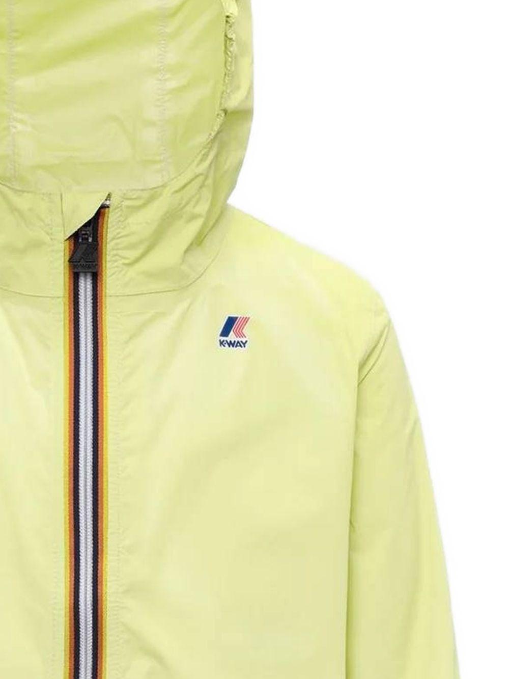 Giacca P. Le Vrai Claude 4.0 per bambini K Way Kids verde lime con cappuccio K61336W W0Z K-WAY KIDS
