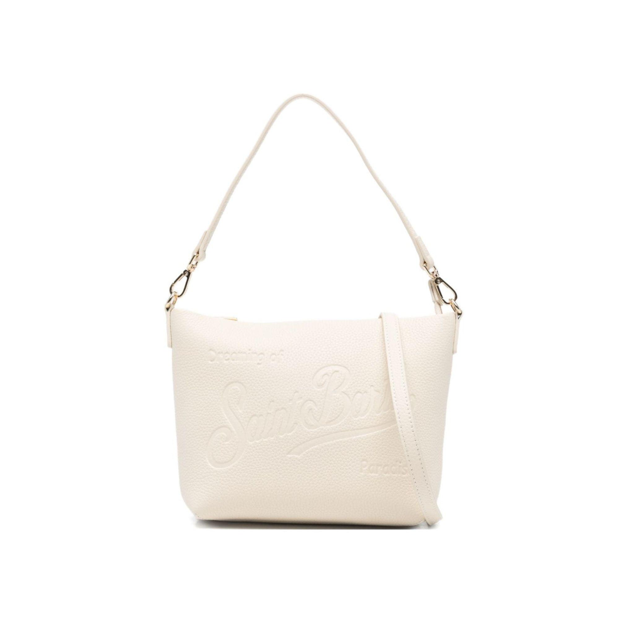 Borsa Aline MC2 Saint Barth bianca con logo goffrato ALI0034 01516L MC2 ST. BARTH KIDS