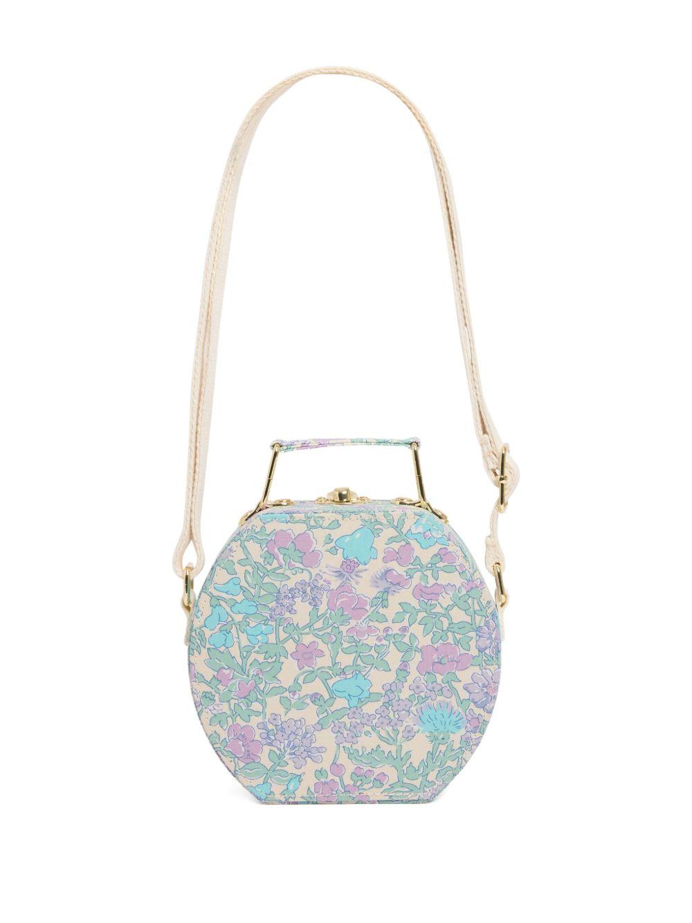 Borsa per bambina Bonpoint viola con stampa a fiori C06GBAW00003 556 BONPOINT KIDS