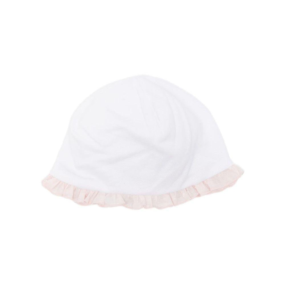 Cappello per neonata La Stupenderia bianco con bordo arricciato 2TBCP56 N01U40 LA STUPENDERIA