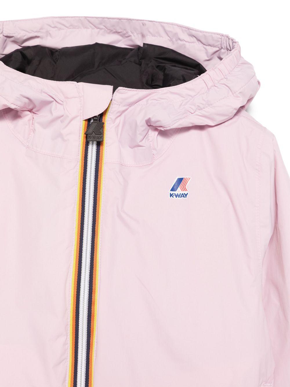 Impermeabile per bambina K Way Kids P. Le Vrai Claude 4.0 rosa con cappuccio K7141FW V18 K-WAY KIDS