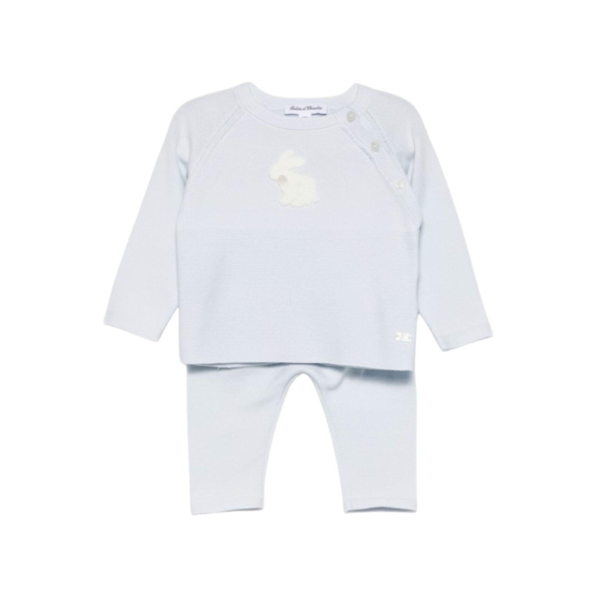 Tutina per neonato Tartine & Chocolat azzurro con dettaglio coniglio CC36050 41 TArtine & Chocolat KIDS