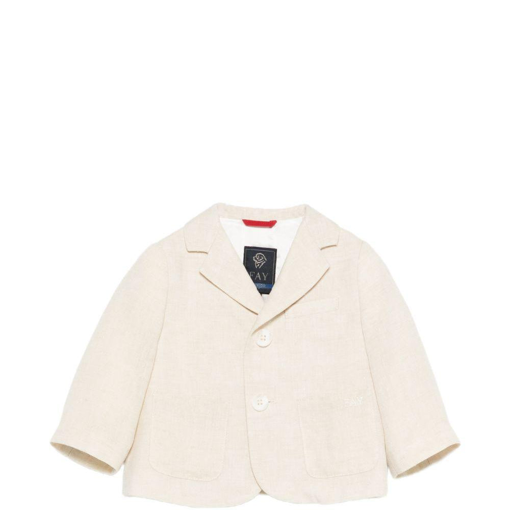 Giacca per neonato Fay Kids beige con revers classici FY2514 I0318 109 FAY KIDS