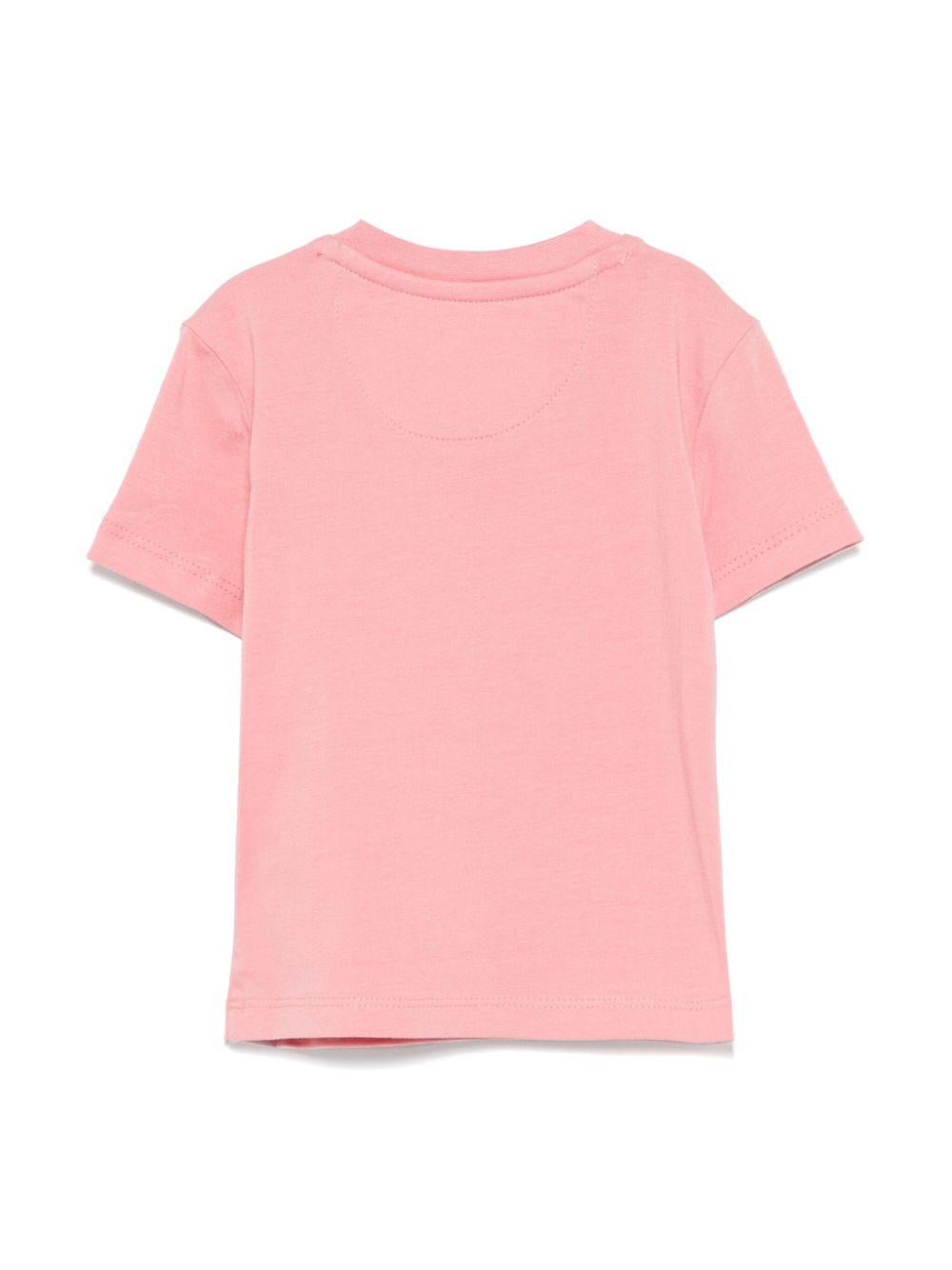 T-shirt con stampa per neonata Calvin Klein Kids rosa con orlo dritto IN0IN00261 VAZ CALVIN KLEIN KIDS