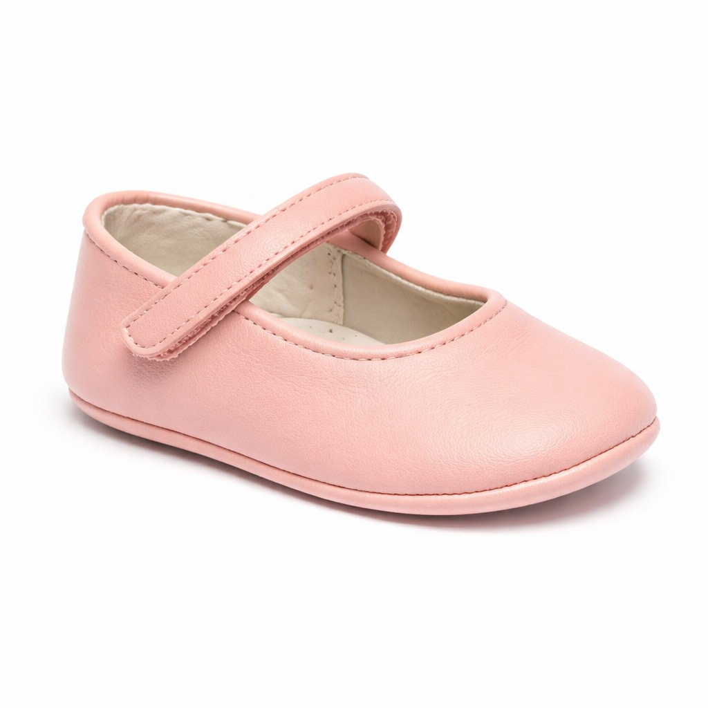 Ballerine per neonata Andrea Montelpare rosa con chiusura a strappo MT951 CIPRIA MONTELPARE TRADITION KIDS