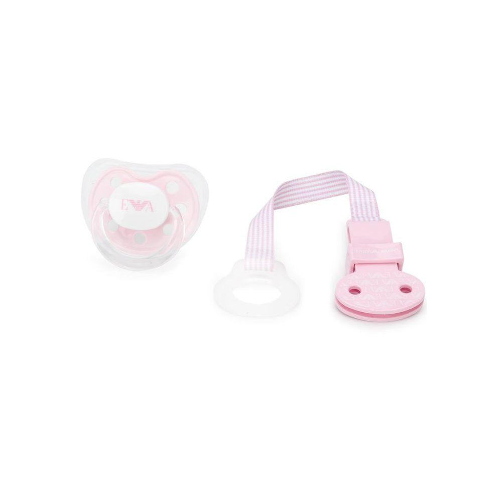 Ciuccio per neonata Emporio Armani Kids rosa con stampa 409174 CC919 00372 EMPORIO ARMANI KIDS