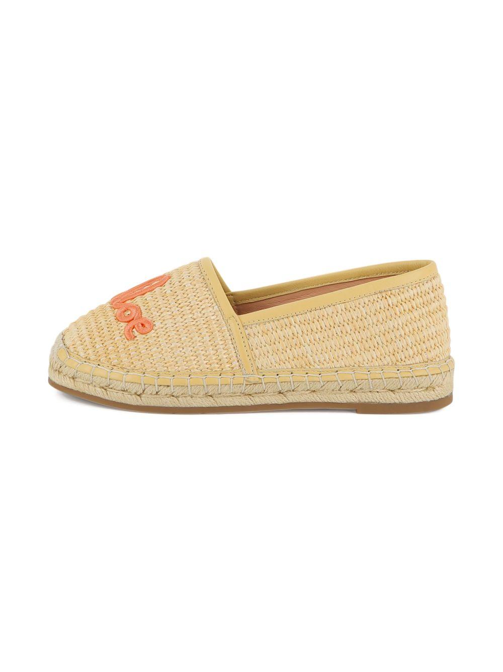 Espadrilles per bambina Chloé Kids beige con ricamo C20882 43A CHLOE' KIDS