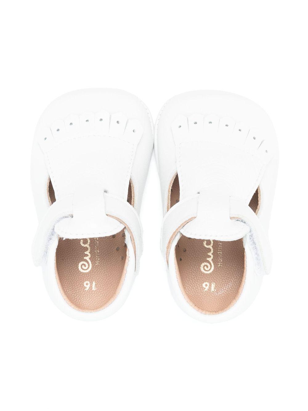 Scarpe primi passi per neonata Eli1957 bianco con soletta in pelle con logo 10028AL BLANCO Eli Kids