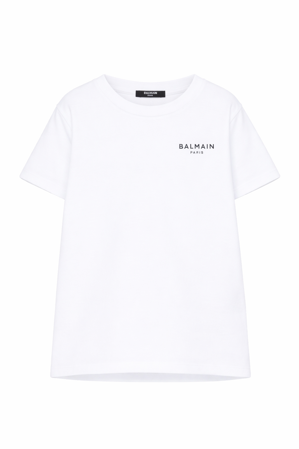 T-shirt per bambino Balmain Kids bianca con logo sul davanti BY8R31 Z3672 100NE BALMAIN KIDS
