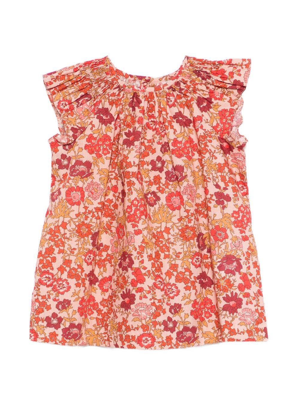 Abito Carmella per neonata Bonpoint rosa con stampa fiori all-over S06XDRW00014 520 BONPOINT KIDS