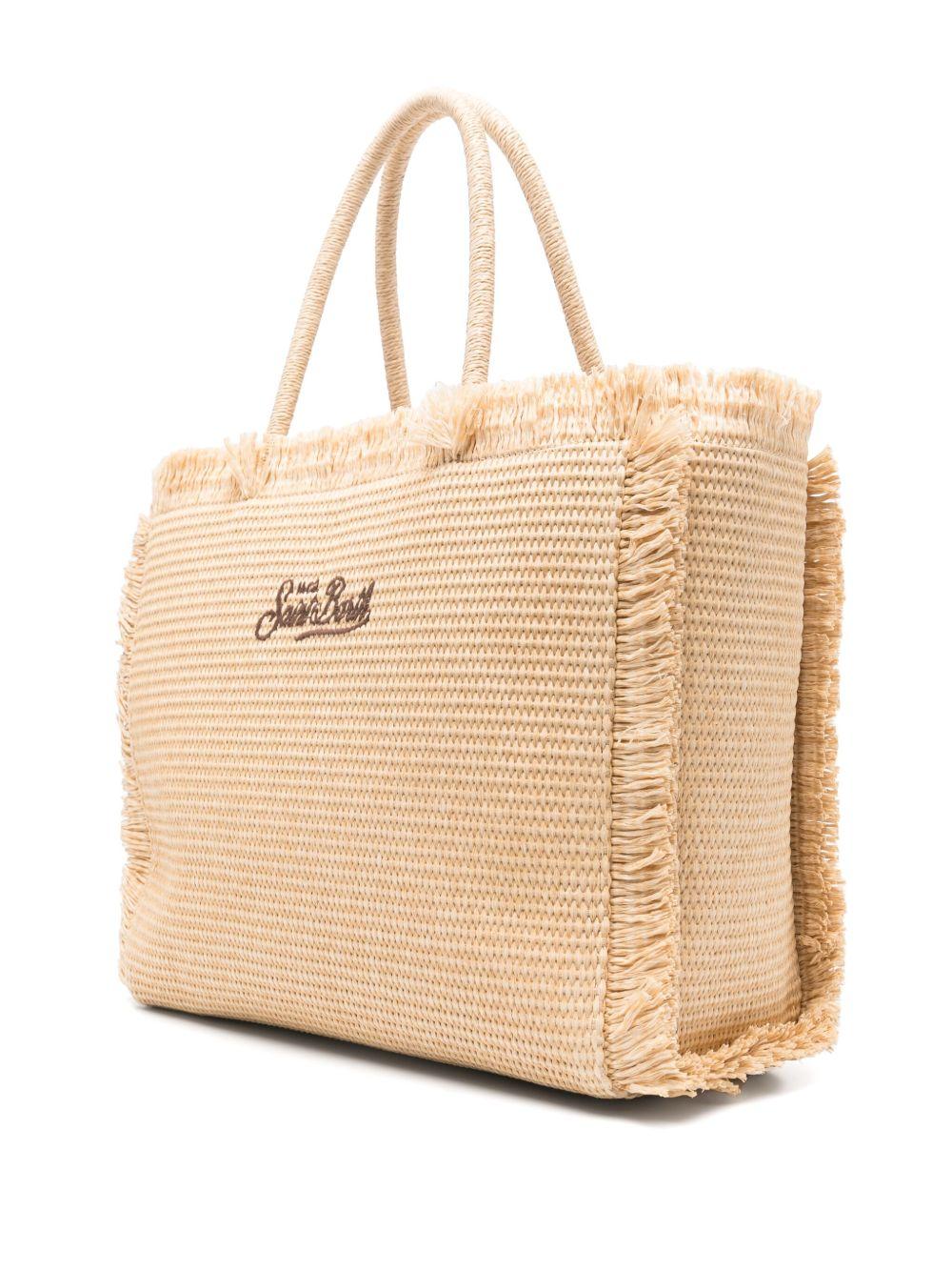Borsa tote vanity MC2 Saint Barth beige chiaro con due manici tondi VANI021 00342L MC2 ST. BARTH KIDS