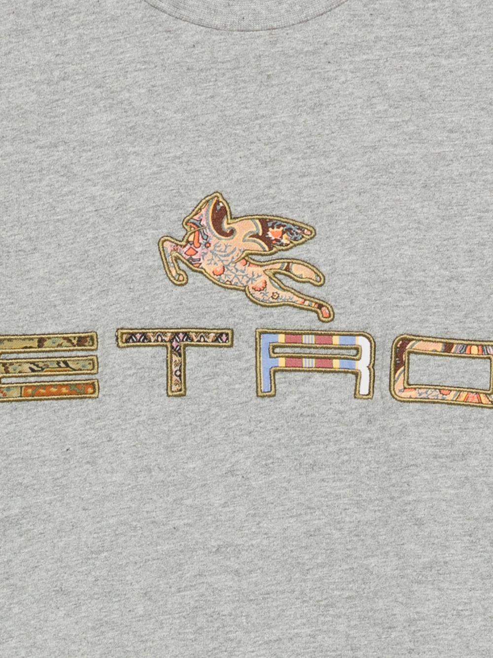 T-shirt per bambino Etro Kids grigio con dettaglio logo sul davanti GY8P71 Z3191 806 ETRO KIDS