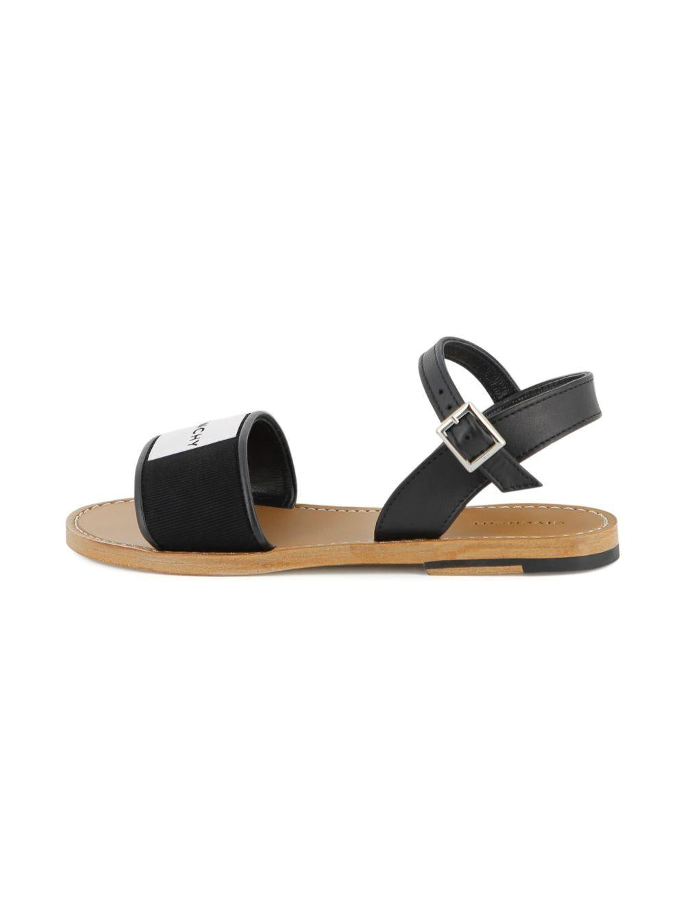 Sandali da bambina Givenchy Kids neri con dettaglio logo H31127 09B GIVENCHY KIDS
