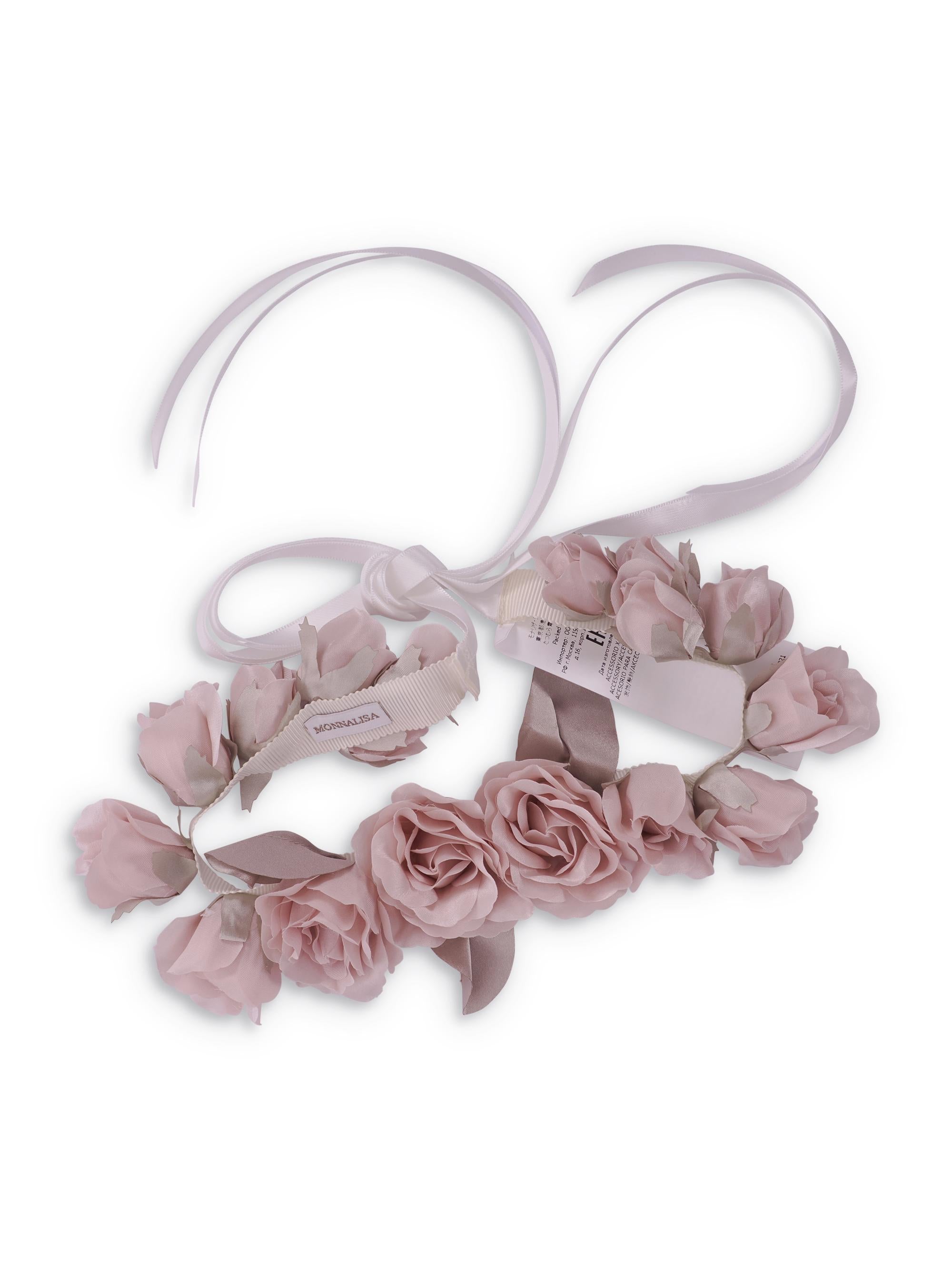 Coroncina per bambina Monnalisa rosa con decorazioni floreali 79G006 7739 0191 MONNALISA
