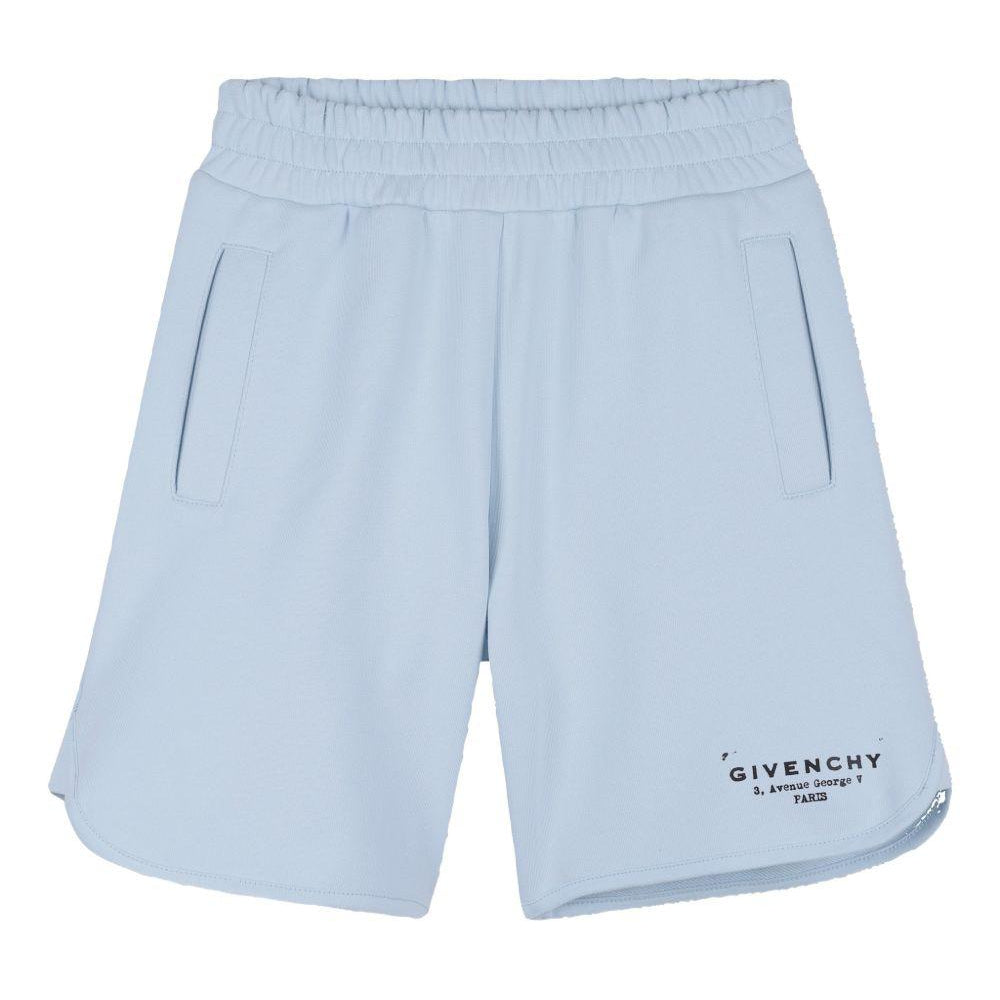 Shorts per bambino Givenchy Kids azzurro con tasca posteriore applicata H31104 77L GIVENCHY KIDS