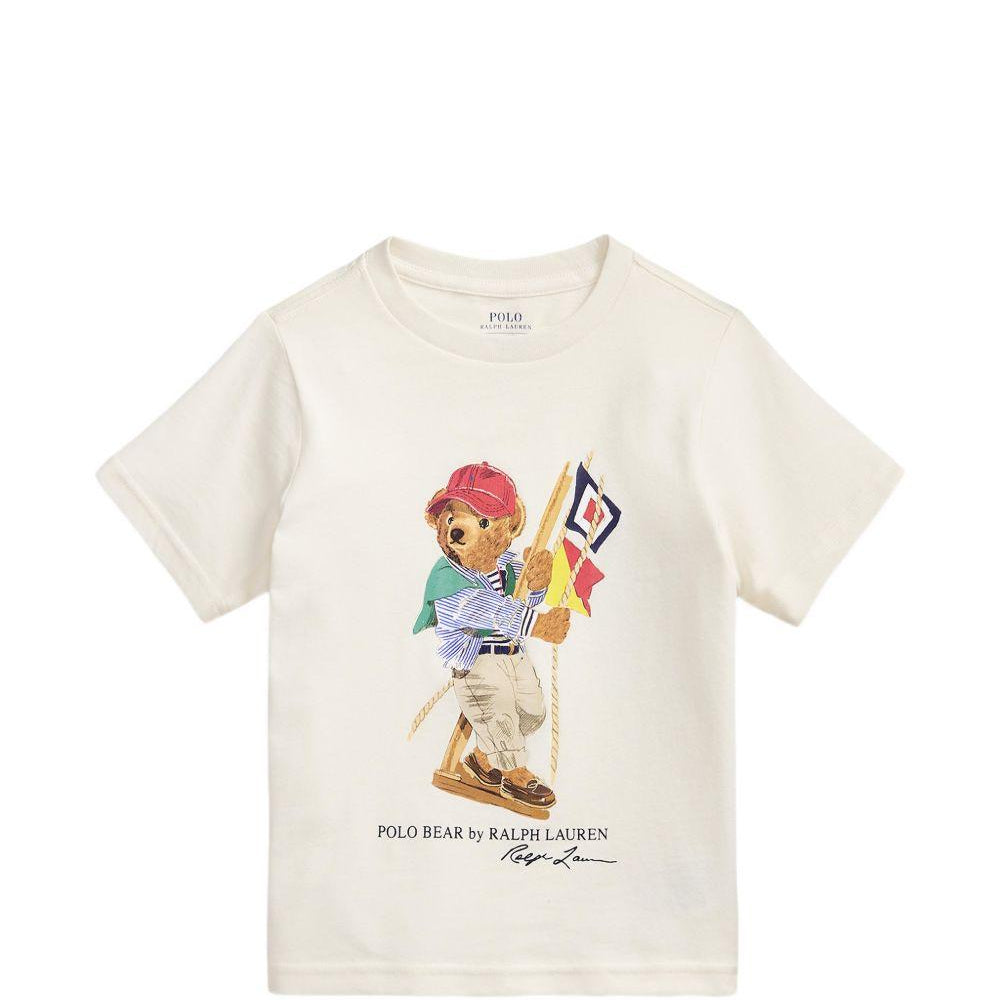 T-shirt per bambino Polo Ralph Lauren Kids bianca con stampa grafica Polo Bear 322A12428 002 Ralph Lauren kids