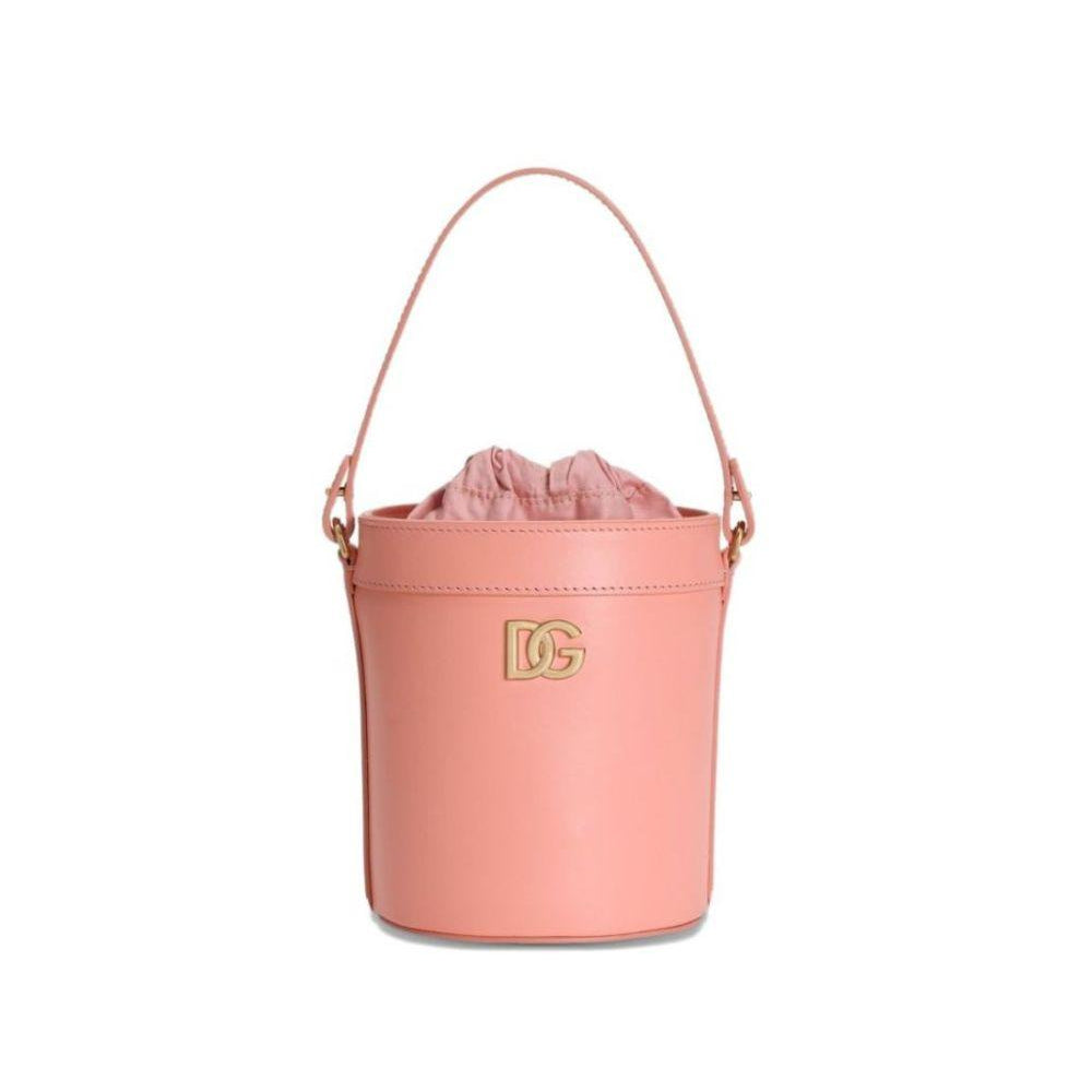 Borsa a secchiello per bambina Dolce & Gabbana Kids rosa con placca con logo EB0266 A1065 88438 DOLCE & GABBANA KIDS