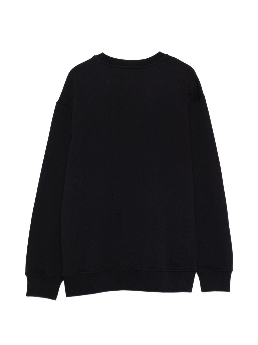 Felpa per bambino MSGM Kids nera con stampa logo S6MSJUSW007 110 MSGM KIDS