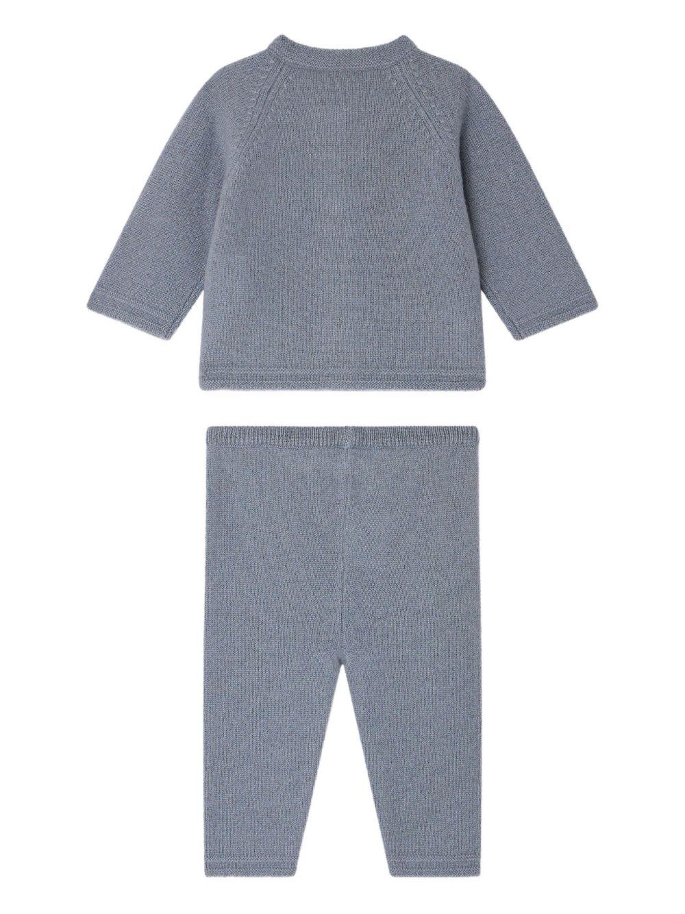 Set Jeannot per neonato Bonpoint grigio in cashmere W05OSEK00006 071 BONPOINT