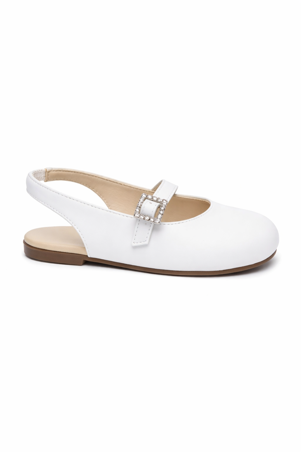 Ballerine per bambina BabyWalker bianche con suola piatta PB4818 WHITE BABYWALKER KIDS