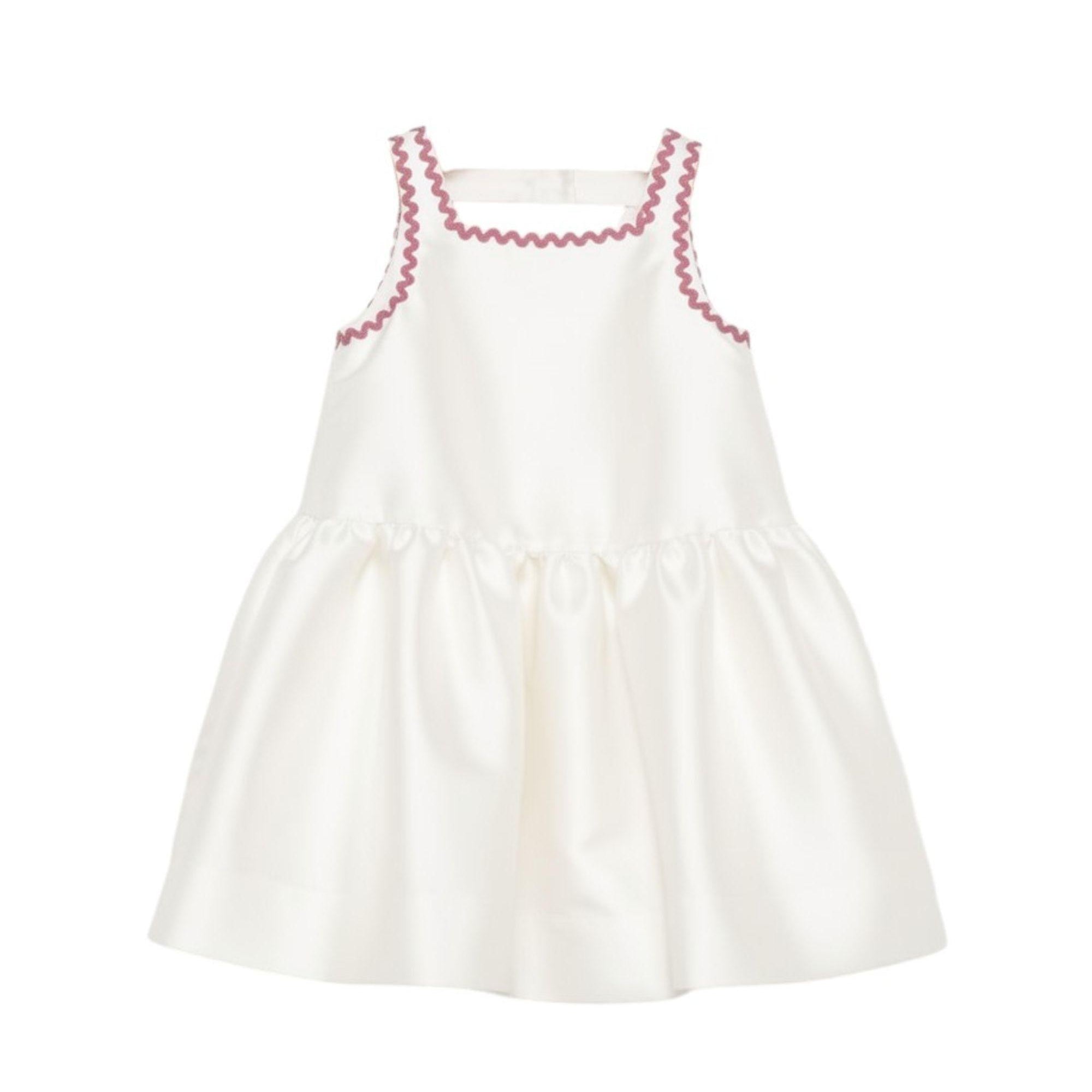 Abito per bambina Simonetta bianco con ruches SY1B02 S0251 102RS SIMONETTA KIDS