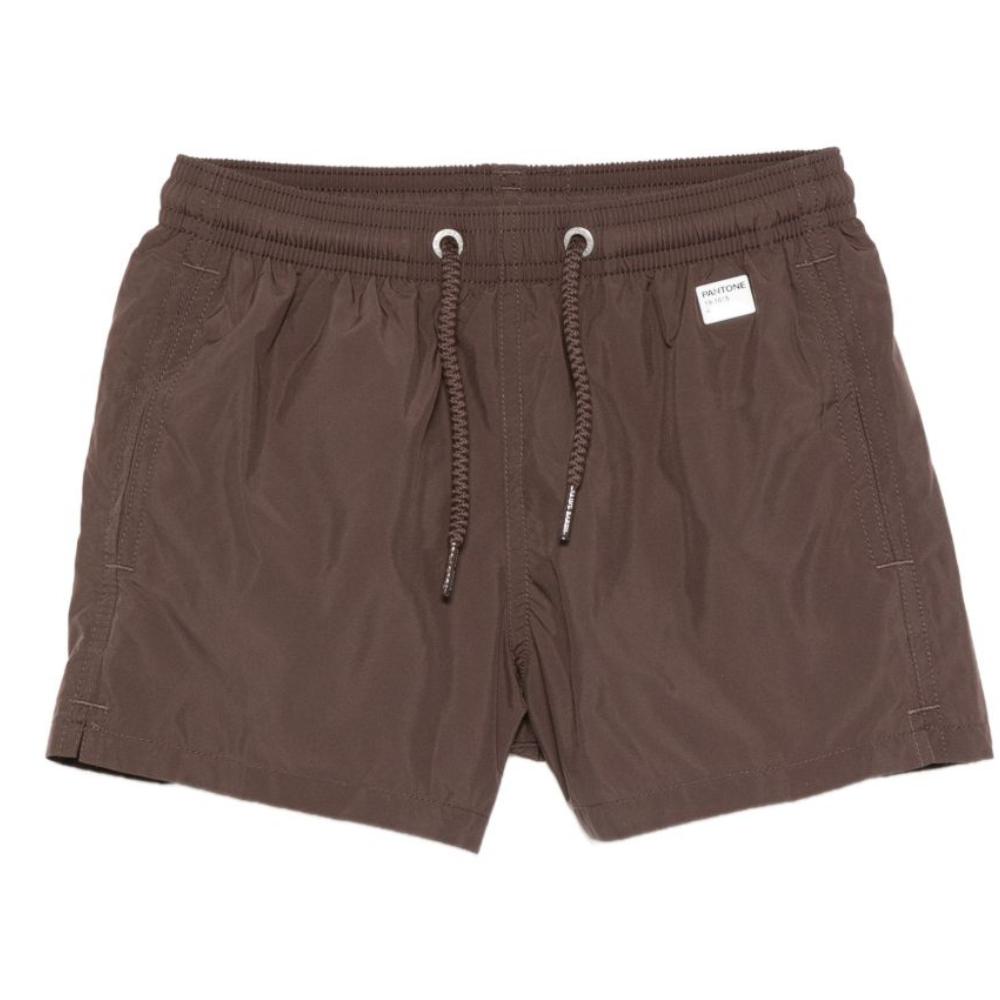 Costume per bambino MC2 Saint Barth Kids marrone con toppa con logo sul retro JEA0012 01659L MC2 ST. BARTH KIDS
