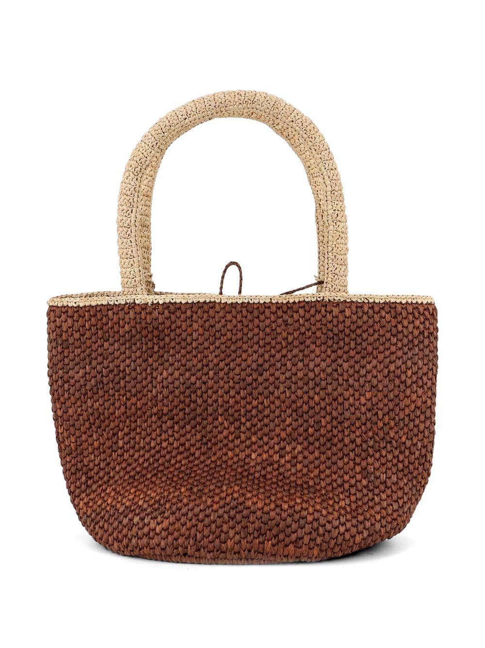 Borsa Marcy MC2 Saint Barth marrone con ricamo logo MARR001 00220L MC2 ST. BARTH KIDS