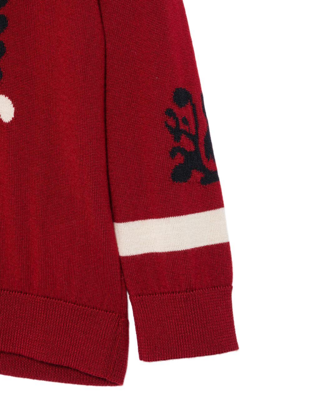 Maglione per bambino Etro Kids rosso con motivo Pegaso ricamato GZ9P00 Z4117 418 ETRO KIDS