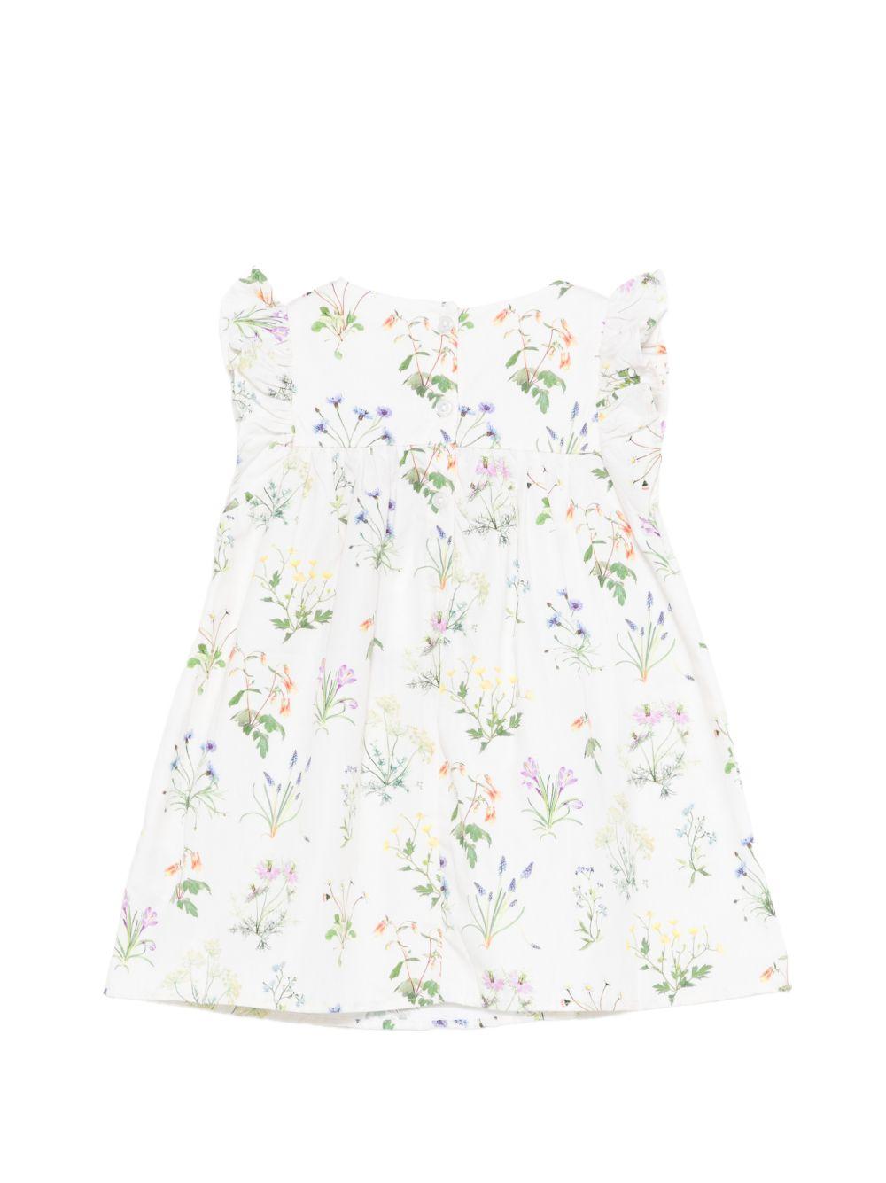 Abito Cacao per neonata Molo beige con stampa floreale all-over 4S26E107 9541 MOLO KIDS