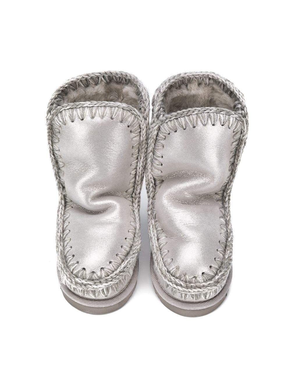 Stivaletti Eskimo per bambina Mou Kids argento con suola piatta FK101000C MGSIL MOU KIDS