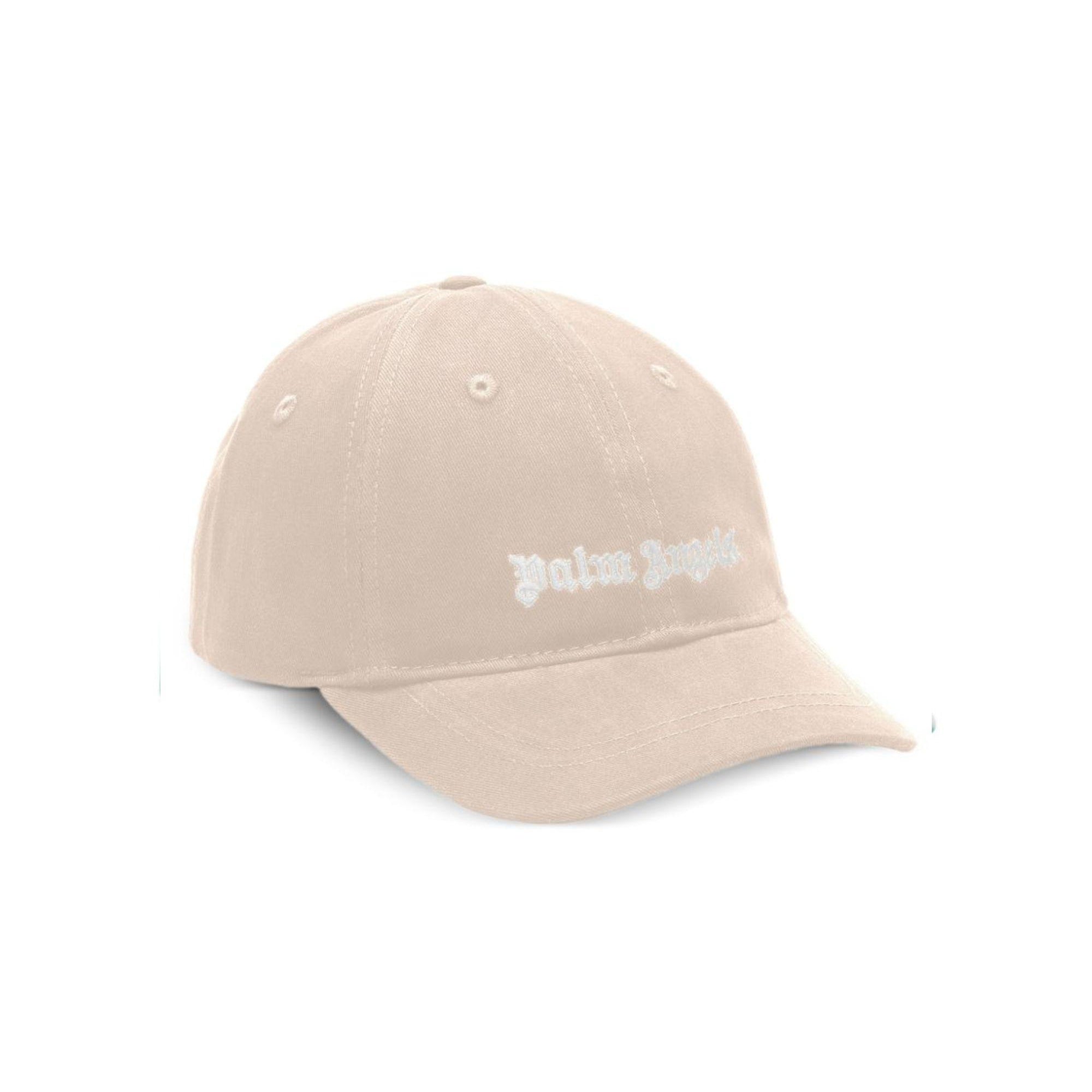 Cappello per bambino Palm Angels Kids beige con logo ricamato PBLB002S26FAB003 092 PALM ANGELS KIDS