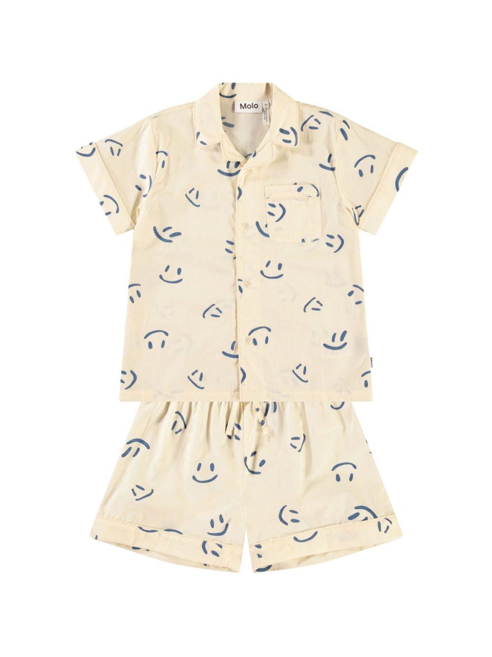 Pigiama per bambino Molo Lexi giallo con motivo smiley 6S25R507 9349 MOLO KIDS